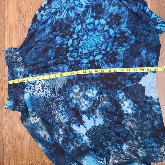 Desigual Women's Blue Batik Summer Skirt (SzS) - Picture 9 of 10